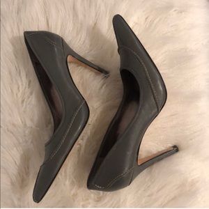 Gray Leather Charles David Heels